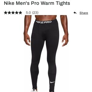 Nike Men’s Pro Warm Tights (M) - Black